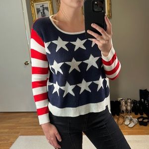 Red, White & Blue Sweater